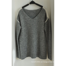 Mulheres de manga comprida Pullover Loose Knitted Sweater